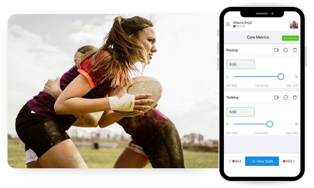 Rugby Evaluation App & Tryout Software - SkillShark Athlete Evaluations