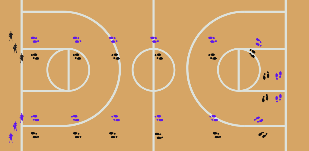Dribble & sprint conditioning drill.