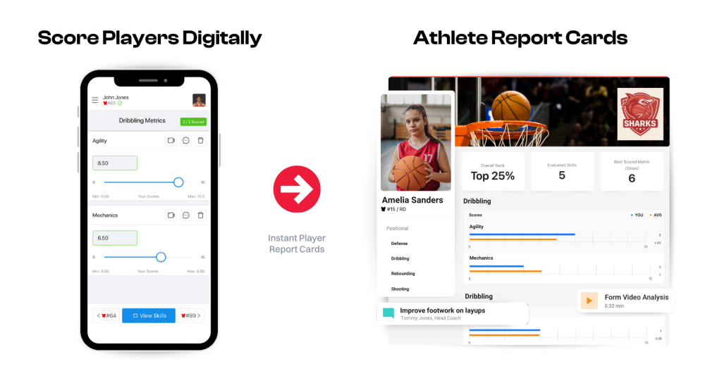 Basketball evaluation app.