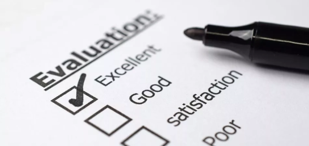 Evaluation score sheet.