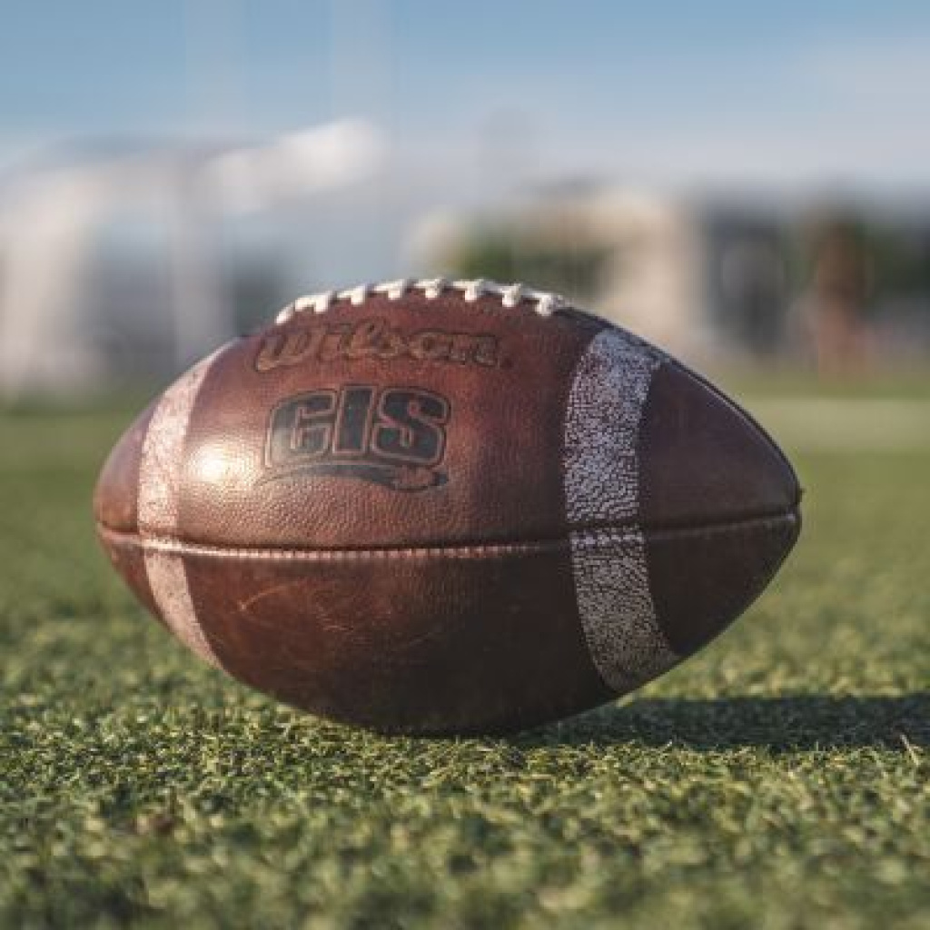 Football on field.