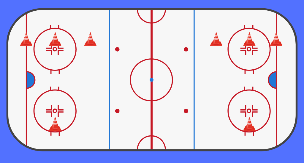 T-cone drill hockey.