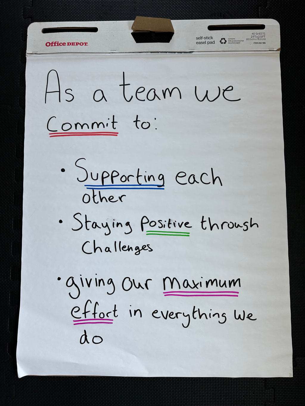Community agreements for athletes.