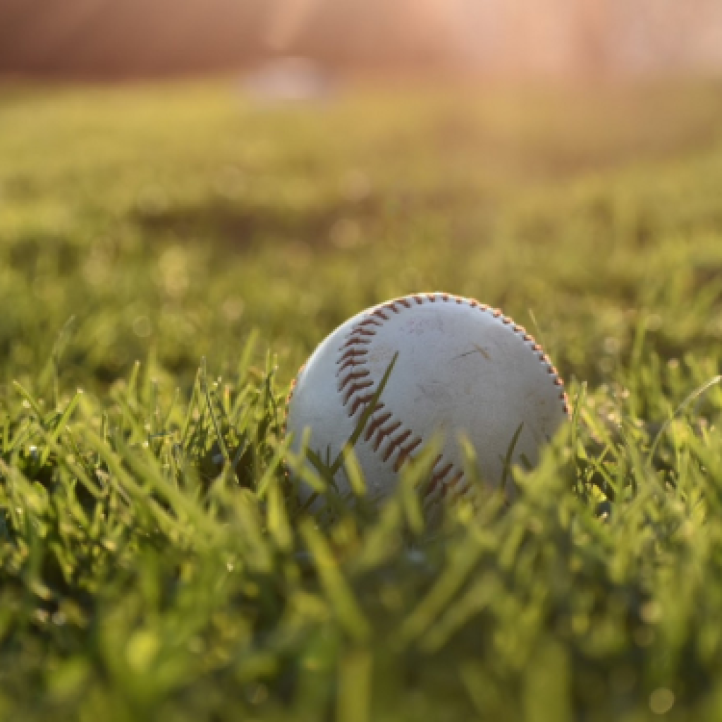 Baseball on field.