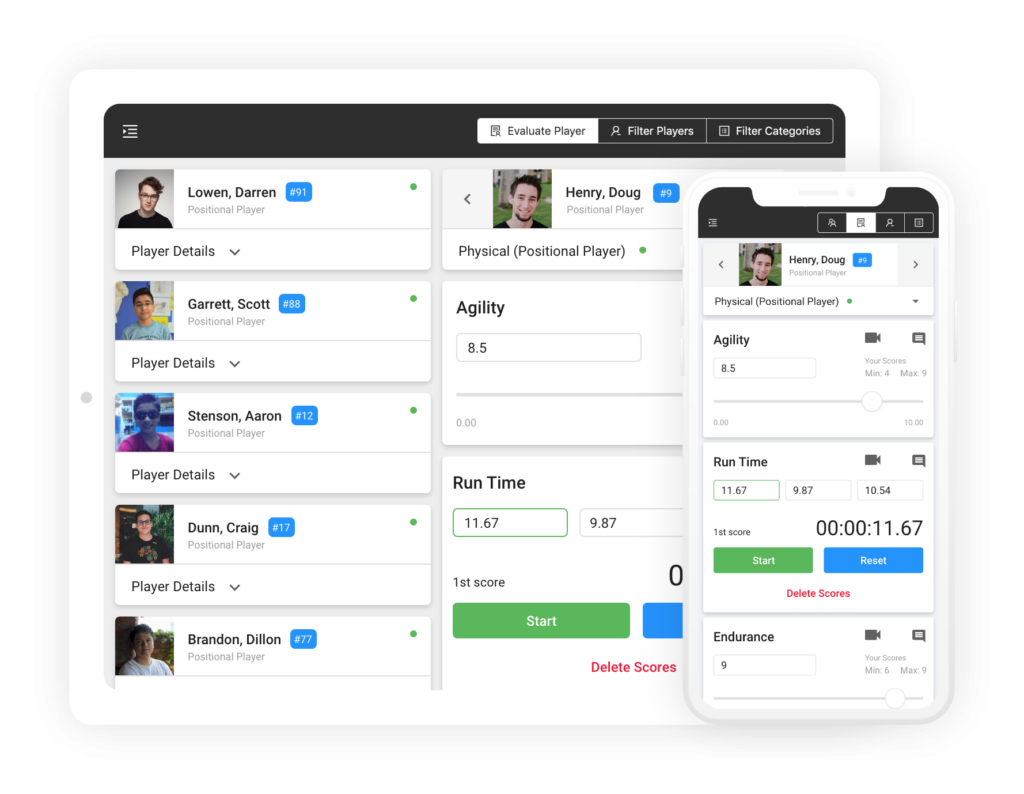 Sports evaluation app.