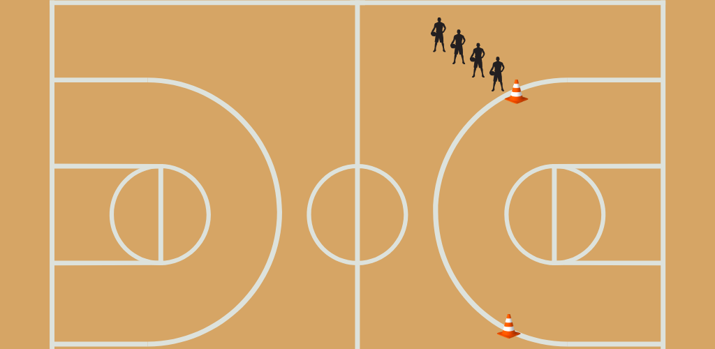 Quick release basketball drill.