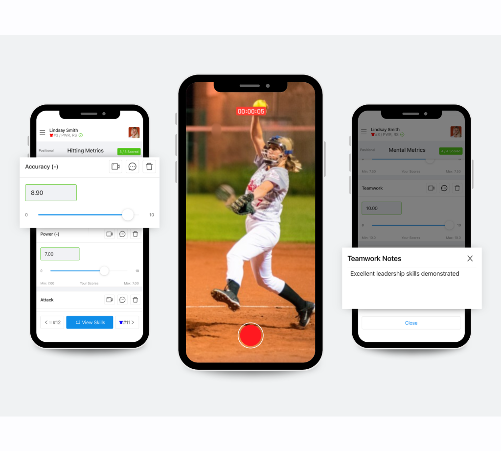 Score players on mobile device.