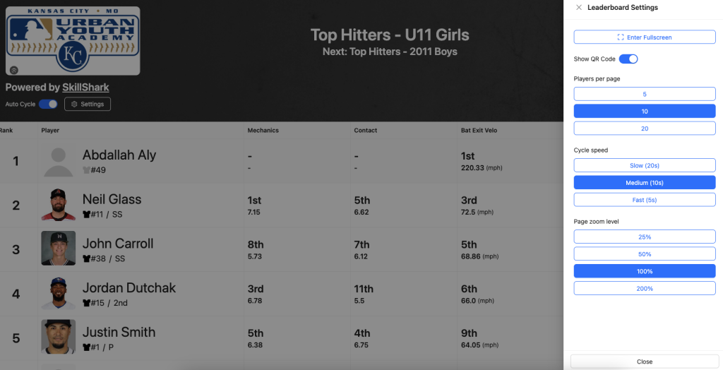 Additional settings.