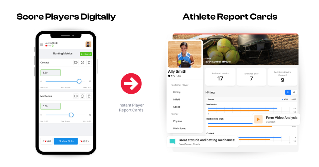 Softball evaluation app.