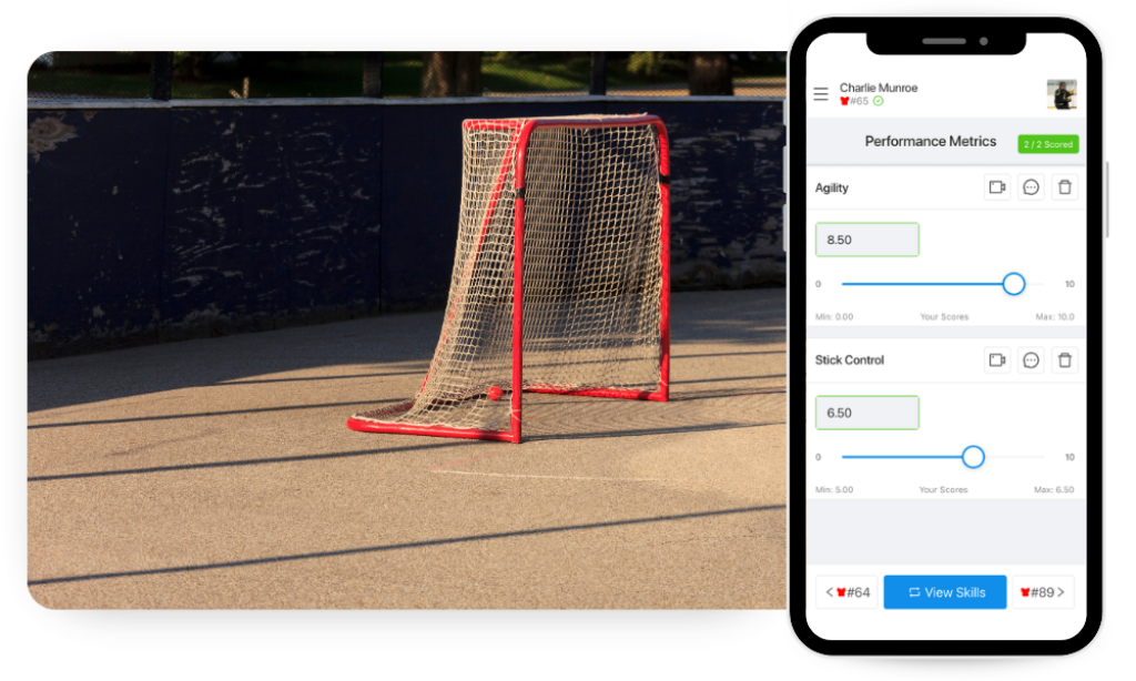 Ball hockey evaluation app.