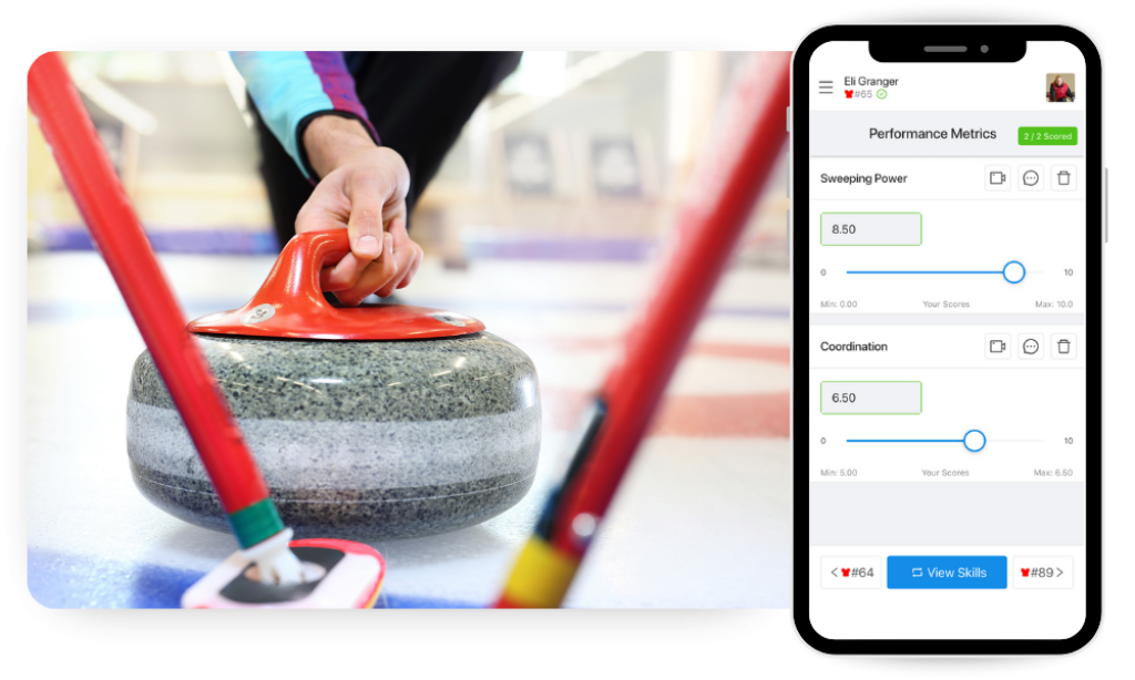 Curling evaluation app.