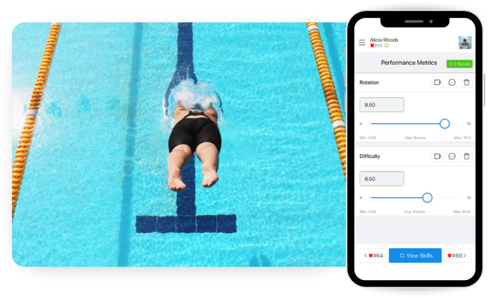 Diving evaluation app.