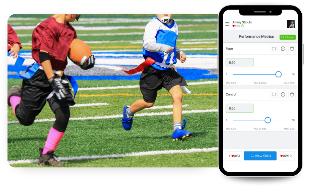 Flag football evaluation app.