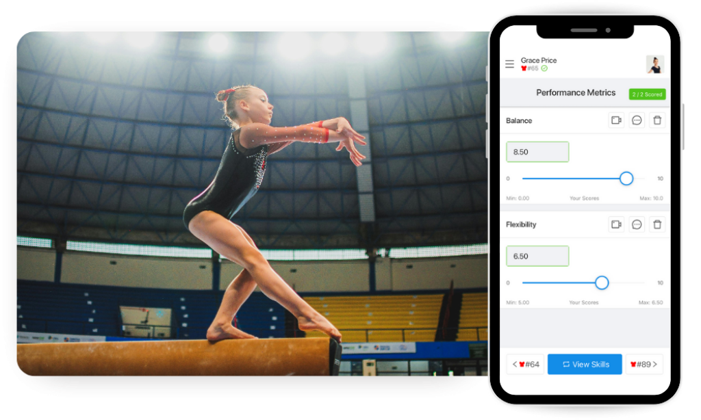 Gymnastics evaluation app.