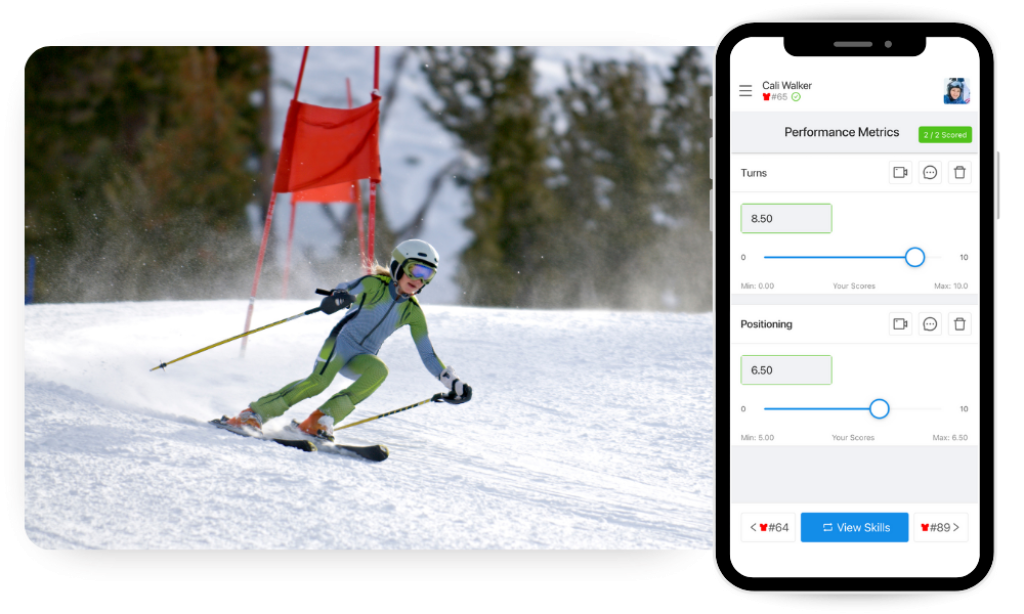 Skiing evaluation app.