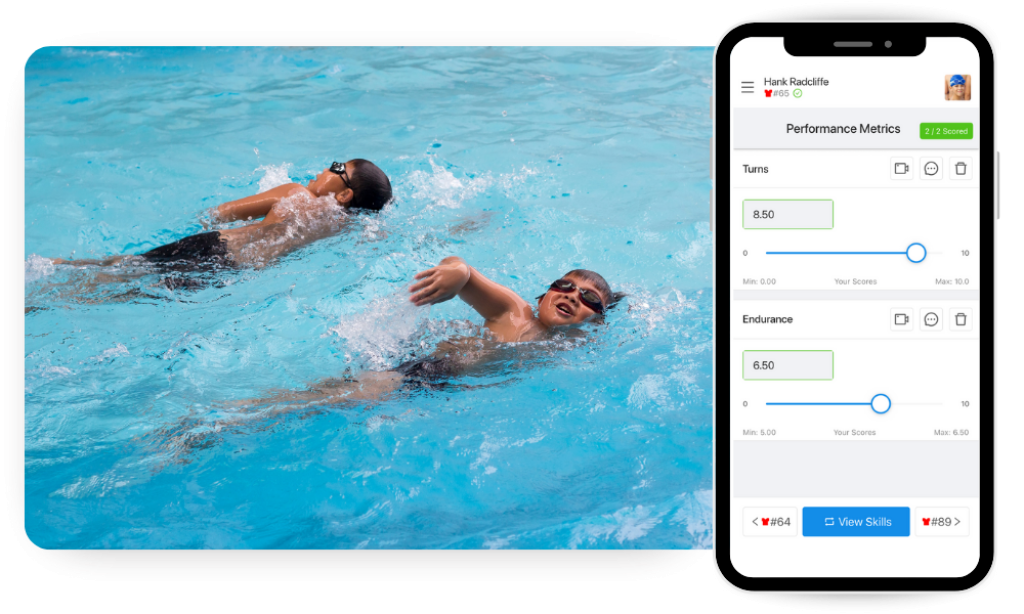 Swimming evaluation app.