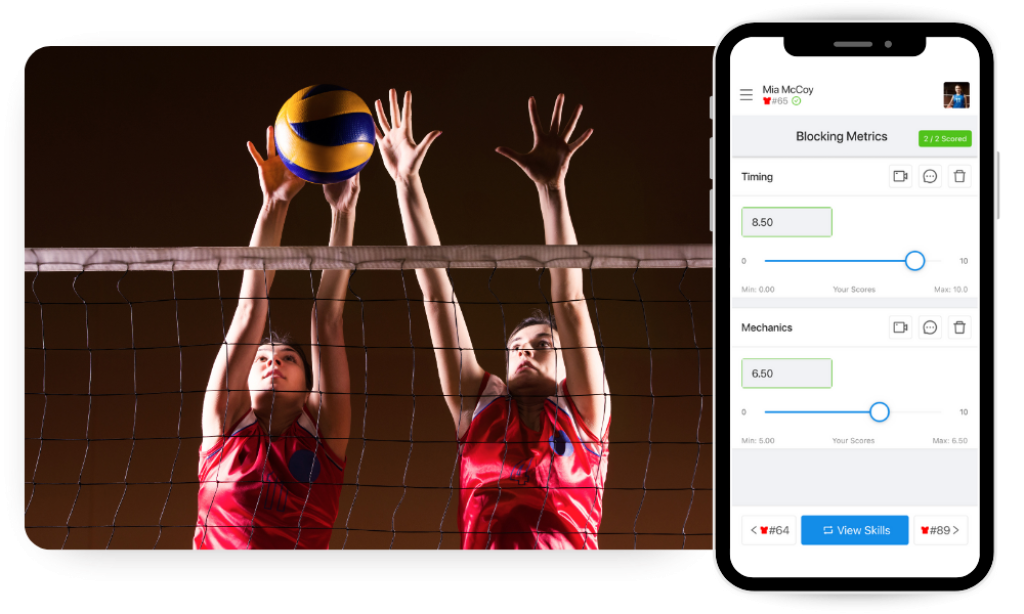Volleyball evaluation app.