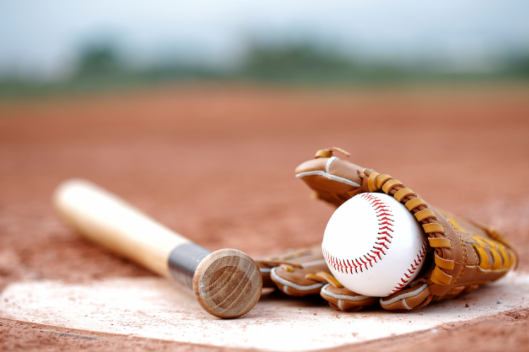 baseball bat and glove for basics